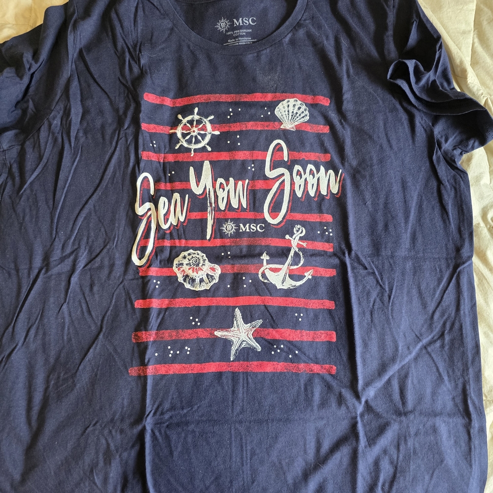 MSC Navy Blue Graphic Women's Top